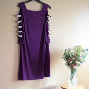 NEW Women's Rhinestone Slotted Sleeve Shift Dress